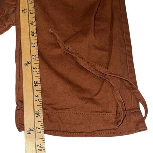 Forever 21 Rust Cargo Pants With Elastic Waist & Drawstring Hem - Picture 7 of 9